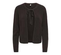 Strickjacke ONLY "ONLJESSIE LS ONE STRING CARDIGA KNT", Damen, Gr. M, chocolate torte detail:melange, Strick, Obermaterial: 35% Polyester, 30% Nylon, 25% Polyacryl, 7% Wolle, 3% Elasthan, meliert, nor