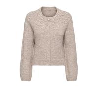 Strickjacke ONLY "ONLMIGGIE LS O-NECK PEARL CARDIGA EX KNT", Damen, Gr. XS, malt ball detail:melange, fmop, Strick, Obermaterial: 70% Polyester, 15% Nylon, 8% Polyacryl, 5% Wolle, 2% Elasthan, meliert
