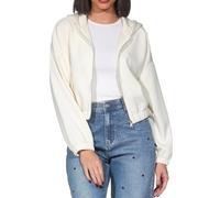 Kapuzensweatshirt ONLY "ONLSCARLETT LS ELASTIC ZIP HOOD SWT NOOS", Damen, Gr. XL, birch, Sweatware, Obermaterial: 60% Polyester, 40% Viskose, unifarben, regular fit normal, Rundhals, elastischer Bund,