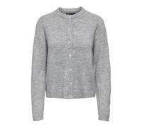 ONLY Loose Fit Strickjacke mit Rundhalsausschnitt Modell 'SIMONI' in Mittelgrau Melange, Größe L