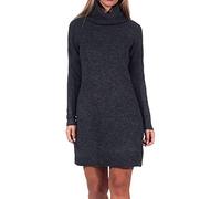 ONLY Damen ONLJANA L/S COWLNCK Dress Wool KNT NOOS Pullover, Grau (Dark Grey Melange Dark Grey Melange), 40 (Herstellergröße: L)