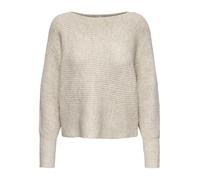 ONLY Damen Lockerer Strickpullover | Knitted Basic Stretch Sweater | Langarm Rundhals Shirt ONLDANIELLA, Farben:Beige, Größe:XL