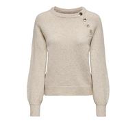 ONLY Strickpullover ONLEMMA Damen Rundhals 50% Polyacryl/50% Polyester Hellgrau L