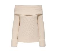 ONLY - ONLLUNA LS OFF SHOULDER PULLOVER KNT birch - Gr. - S