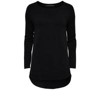 Only Damen Longpullover ONLMILA Feinstrick Rundhals 80% Viskose/20% Polyamid Schwarz XS