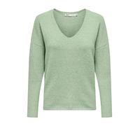 ONLY V-Ausschnitt-Pullover ONLRICA L/S V-NECK Materialmix meliert laurel grün XS
