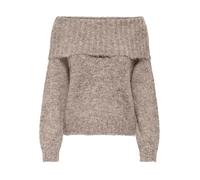 Only Regular Fit Strickpullover mit Woll-Anteil Modell 'SHINE' in Sand Melange, Größe L