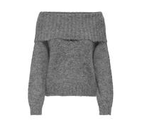 ONLY - ONLSHINE LS OFF SHOULDER CC KNT Medium Grey Melange - Gr. - M