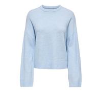 Only Relaxed Fit Strickpullover mit Crew Neck Modell 'SIMONI' in Hellblau, Größe XS