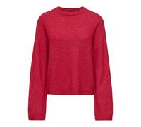 Only Relaxed Fit Strickpullover mit Crew Neck Modell 'SIMONI' in Hellrot, Größe XL