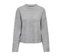 Only Regular Fit Strickpullover mit Rundhalsausschnitt Modell 'SIMONI' in Mittelgrau Melange, Größe M