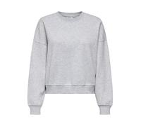 Sweatshirt ONLY "ONLBEST L/S CREW NECK SWT NOOS", Damen, Gr. XL, grau (light grau melange), Sweatware, Obermaterial: 65% Polyester, 35% Baumwolle, unifarben, modisch, regular fit normal, Rundhals, Lan