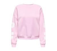 Only Sweatshirt ONLSWEAT L/S Rücken-/Ärmeldruck – lockerer Schnitt, 60/40 – Damen M Winsome Orchid