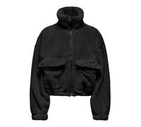 Only Loose Fit Fleecejacke mit Stehkragen Modell 'ANNA CONTACT' in BLACK, Größe XS