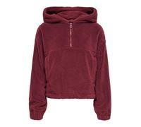 Fleecejacke ONLY "ONLSIENA TEDDY ANORAK LIFE CC OTW", Damen, Gr. XS, rot (cabernet), Web, Obermaterial: 100% Polyester, unifarben, regular fit, Bündchen, Jacken (63738855-XS) cabernet