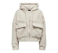 ONLY Damen Teddyjacke ONLTANJA TEDDY HOOD JACKET CS OTW (DE/NL/SE/PL, Alphanumerisch, S, Regular, Regular, pumice stone)