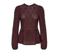 ONLY - ONLGIAVANNA L/S PEPLUM TOP JRS Decadent Chocolate - Gr. - L