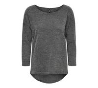 ONLY Damen ONLALBA 3/4 TOP JRS NOOS T-Shirt, Grau (Dark Grey Melange Dark Grey Melange), Medium (Herstellergröße: M)