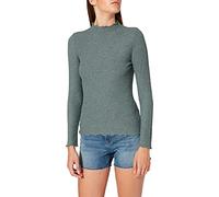 Damen Longsleeve - Emma High Neck - Balsam Green,L,Grün
