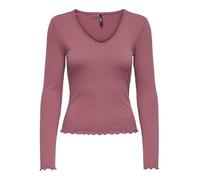 ONLY - ONLINA LIFE L/S V-NECK TOP JRS Rose Brown - Gr. - XL