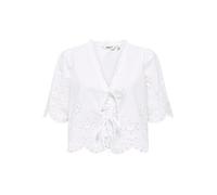 ONLY - ONLMIFFY S/S EMB TIE TOP NOOS WVN Cloud Dancer - Gr. - L