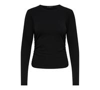 ONLY Regular Fit Langarmshirt aus Baumwoll-Mix Modell 'MIRA' ' in Black, Größe M
