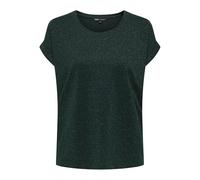 Kurzarmshirt ONLY "ONLMOSTER GLITTER S/S TOP NOOS JRS", Damen, Gr. S, scarab detail:scarab lurex, Jersey, Obermaterial: 75% Viskose, 11% Polyester, 11% metallisierte Fasern, 3% Elasthan, Glitzermuster