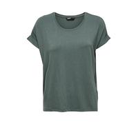 T-Shirt ONLY "ONLMOSTER - T-Shirt mit melierter Optik und elastischem Material", Damen, Gr. XL, grün (balsam grün), Jersey, Obermaterial: 75% Viskose, 20% Polyester, 5% Elasthan, unifarben, lässig ges