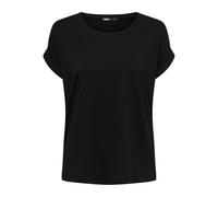 Only T-Shirt Moster O-Neck Kurzarm, melierte Optik, elastisches Material – Schwarz XS