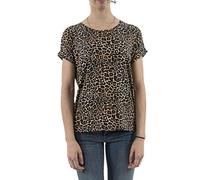 ONLY Damen T-Shirt 'MOSTER' braun / hellbraun / dunkelbraun, Größe L, 4168351 Braun / Hellbraun / Dunkelbraun L