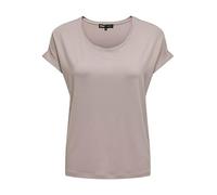 JDY Damen Einfarbiges T-Shirt | Basic Rundhals Ausschnitt Kurzarm Top | Short Sleeve Oberteil ONLMOSTER, Farben:Altrosa, Größe:XS