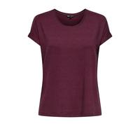 ONLY Top ONLMOSTER S/S O-Neck NOOS JRS – Basic Kurzarm Rundhals – burgundy Gr. M