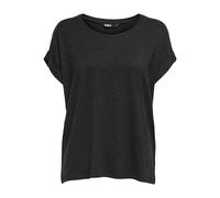 Only T-Shirt ONLMOSTER mit Aufschlag am Arm, dunkelgrau melange, Gr. XS