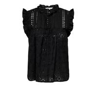 ONLY - ONLREVA LIFE S/L EMB TOP WVN NOOS black - Gr. - M