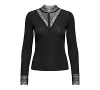 Only - ONLTILDE GLITTER L/S HIGHNECK TOP J schwarz-mehrf. - Gr. - XS