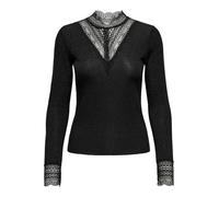 Only - ONLTILDE GLITTER L/S HIGHNECK TOP J schwarz-mehrf. - Gr. - M