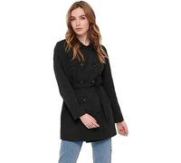 Trenchcoat ONLY "ONLVALERIE TRENCHCOAT OTW NOOS" Gr. S (36), schwarz (black) Damen Mäntel Übergangsmäntel (16173107-S)