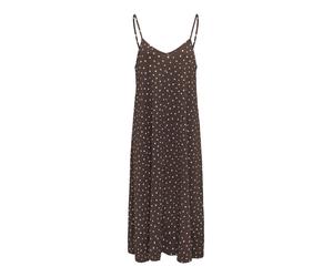 ONLY - Gemustertes Midikleid mit Spaghettiträgern braun - Gr. - M