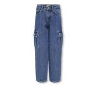 KIDS ONLY - KOGHARMONY WIDE CARGO CARROT AZG65 medium blue denim - Gr. - 158