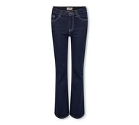 Relax-fit-Jeans KIDS ONLY "KOGJUICY REG WIDE LEG AZG211 DNM NOOS", Mädchen, Gr. 128, N-Gr, blau (dunkelblau denim detail:rinse), Denim/Jeans, Obermaterial: 99% Baumwolle, 1% Elasthan, unifarben, relax