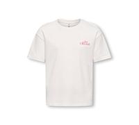 Only T-Shirt KOGHELEN LIFE S/S LOOSE TEE 100% Baumwolle bedruckt Gr. 158/164 Cloud Dancer