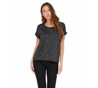 Only Glitzer-Top in Silber mit Rundhalsausschnitt XL Regular Fit