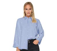 Only Damen Langarmhemd Frau New Lina Grace Ls Emb Shirt Wvn Blau Größe XS