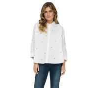 Only Hemdbluse Lina in Bright White mit frischem Lemon-Design S Loose Fit