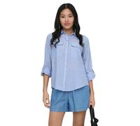 Only Hemdbluse Wendy Blaugestreift mit Hemdkragen L Regular Fit