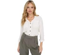 ONLY Hemdbluse Yasmin in Weiß mit Brusttaschen L Regular Fit