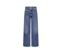 High-waist-Jeans ONLY "ONLMADISON BLUSH HW WIDE DNM CRO372 NOOS", Damen, Gr. XL (42), Länge 32, blau (medium blau denim), Denim/Jeans, Obermaterial: 92% Baumwolle, 6% Elastomultiester, 2% Elasthan, Je