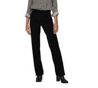 ONLY Damen ONLRAFFY-YO Life MID STR Pant TLR NOOS Hose 15265049,Schwarz,S / 32L