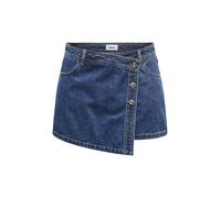 Jeansshorts ONLY "ONLLESLY REG LB DNM SKORT BJ NOOS", Damen, Gr. S, N-Gr, dunkelblau denim, Denim/Jeans, Obermaterial: 100% Baumwolle, unifarben, regular fit kurz, Jeans Jeansshorts, Baumwolle, Regula