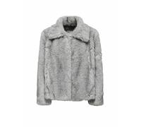 ONLY Jacke in Felloptik hellgrau | L